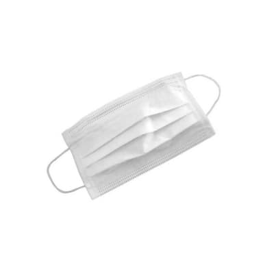 Disposable Children's Triple Layer Mask With Elastic and Nasal Clip - White